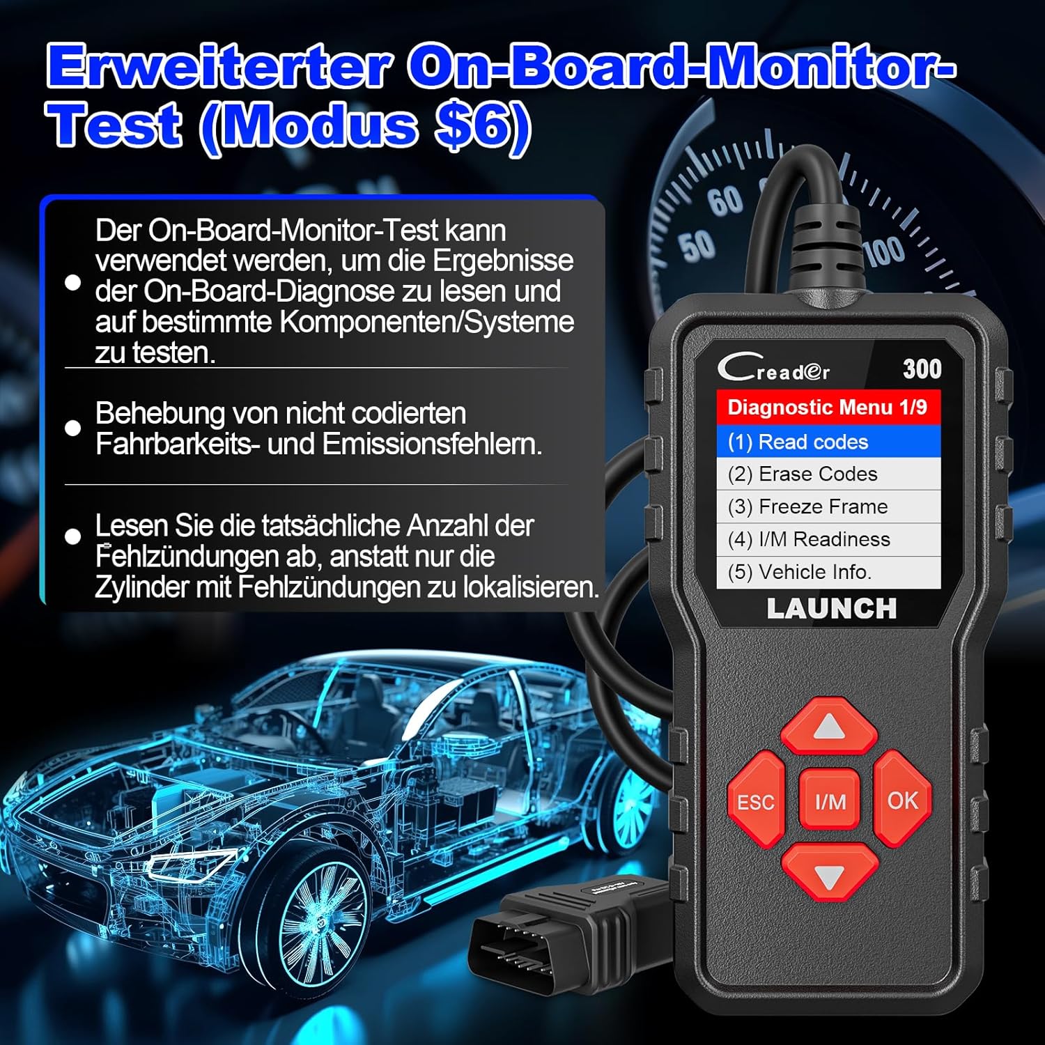 MG AutoTech OBD2 Scanner (Launch CR300) – Read & Clear Check Engine Light (All Cars 2000+)